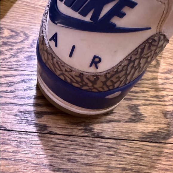 Nike Air Jordan 3 Retro OG "True Blue" in white leather Size 13 - Picture 10 of 11